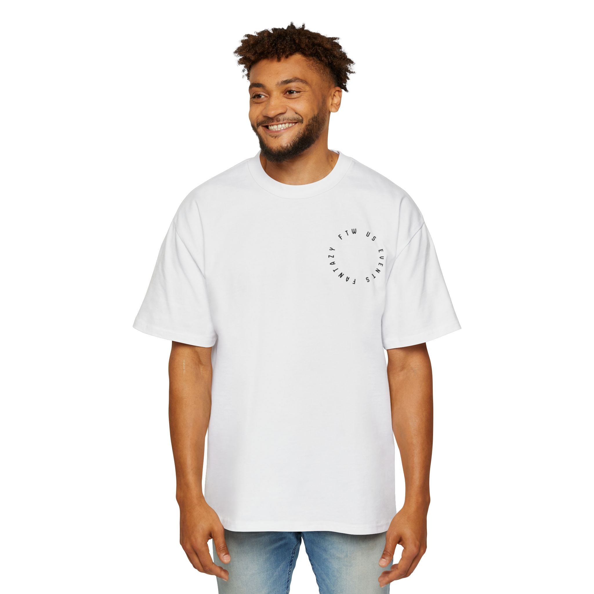 Smiling Tee — Men's Oversized Smile Graphic T-Shirt
