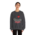 Mental Health Crewneck Sweatshirt — "I  Mental Health" Casual Awareness Pullover